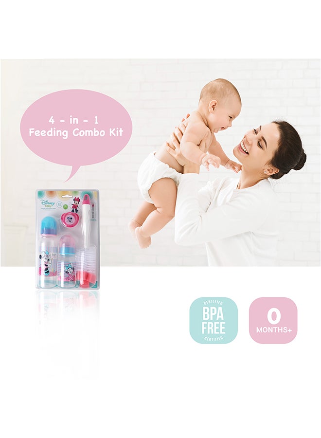 ديزني حزمة من ٤ زجاجات الرضاعة بطبعات ميني ماوس ومجموعة إكسسوارات - Image 4