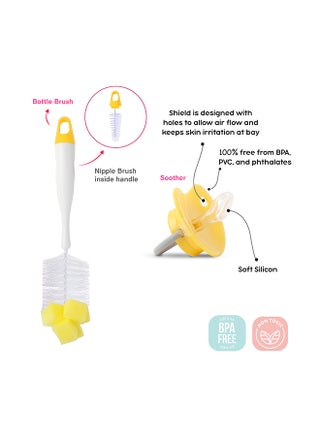 عبوة من ٤ زجاجات رضاعة بطبعات الأسد مع مجموعة إكسسوارات - view 3