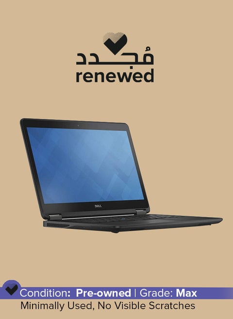 Renewed - Latitude E7450(2016) Laptop With 14 Inch Display,Intel Core i7 Processor/5Th Gen/8GB RAM/256 GB SSD/Intel HD Graphics 5500 English Black