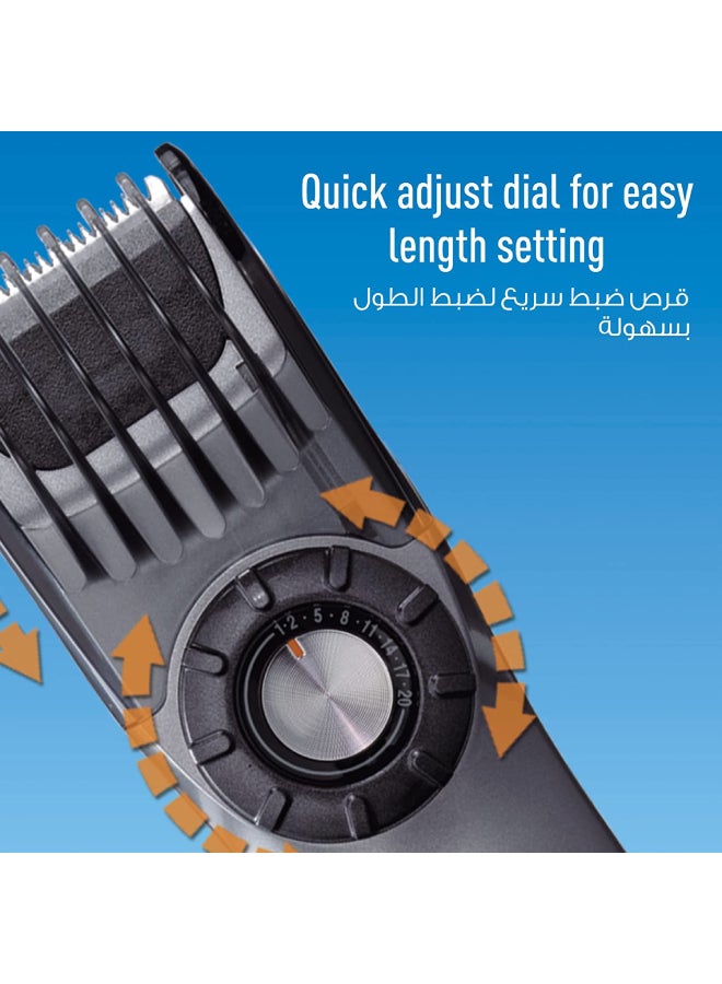 Panasonic - Rechargeable WetDry Beard Trimmer, 14 Cutting Lengths, Er 217 Grey/Black - Image 1