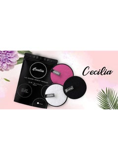 Cecilia 3-Pads Grapefruit Reusable Makeup Remover Rose Red  - Image 3