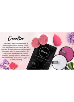 Cecilia 7-Pads Grapefruit Reusable Makeup Remover Orange  - Image 3