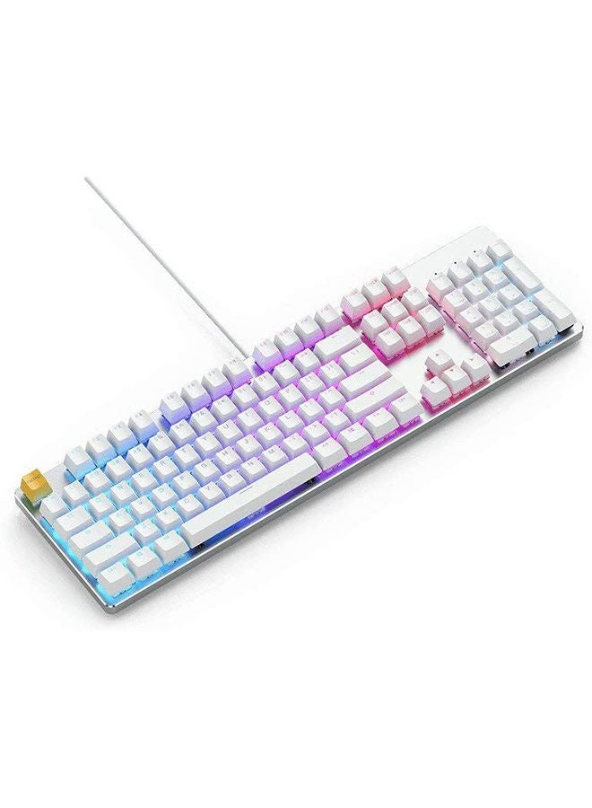 Glorious - Glorious Gaming GMMK Full Size (100%) - Mechanical Gaming Keyboard, Gateron Brown Switches (Tactile), Doubleshot Caps, Per Key RGB, Hotswap & Customisable, Full NKRO, American QWERTY Layout - White - Image 1