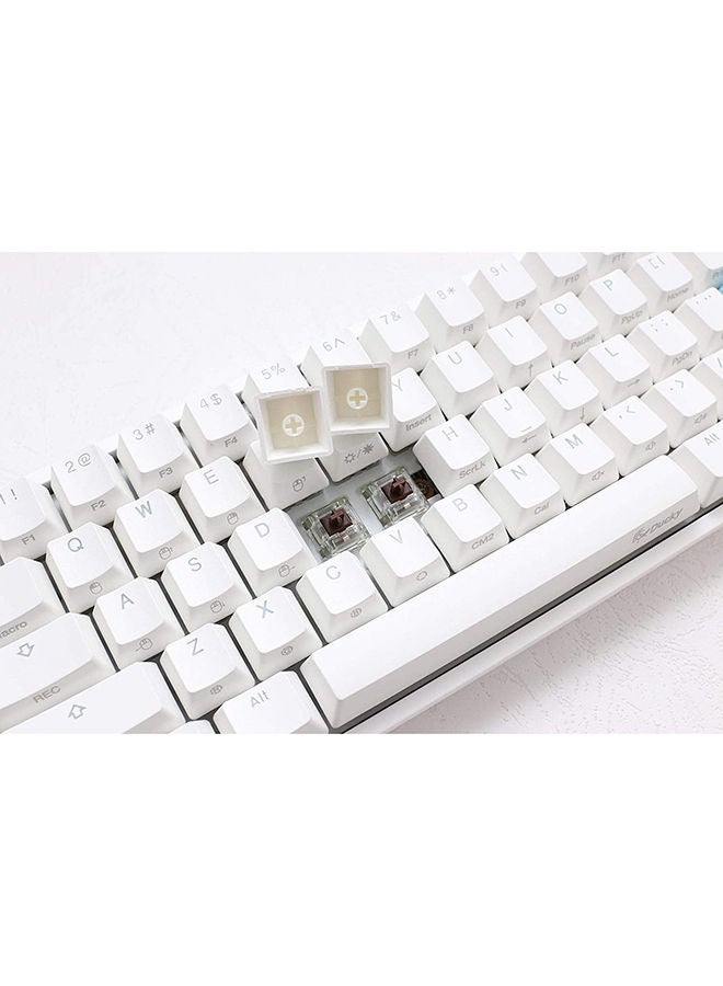 Glorious - Glorious Gaming GMMK Full Size (100%) - Mechanical Gaming Keyboard, Gateron Brown Switches (Tactile), Doubleshot Caps, Per Key RGB, Hotswap & Customisable, Full NKRO, American QWERTY Layout - White - Image 1