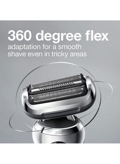 BRAUN Series 7 7020s Electric Razor For Men With Precision Trimmer Wet And Dry Rechargeable Cordless Foil Shaver Silver  - Image 3