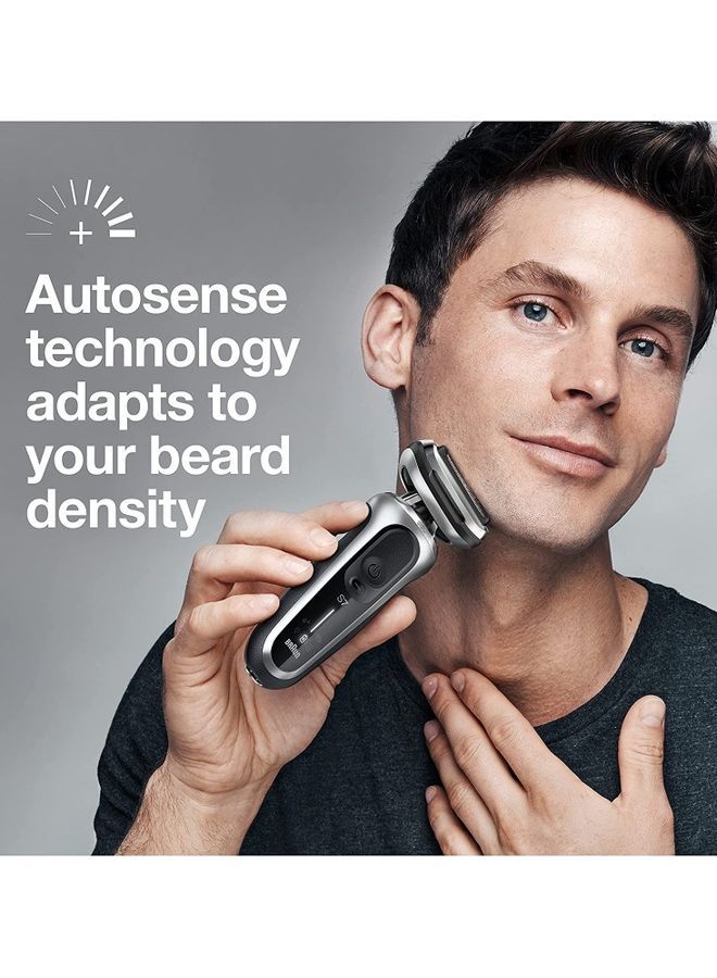 براون ماكينة حلاقة كهربائية للرجال من سلسلة 7 7020s مع مشذب دقيق للاستخدام الرطب والجاف قابلة لإعادة الشحن بدون سلك - Image 5