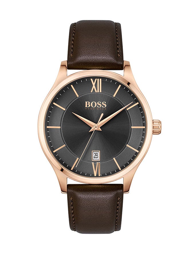 HUGO BOSS - Men's Elite  Grey Dial Watch - 1513894 - Image 1