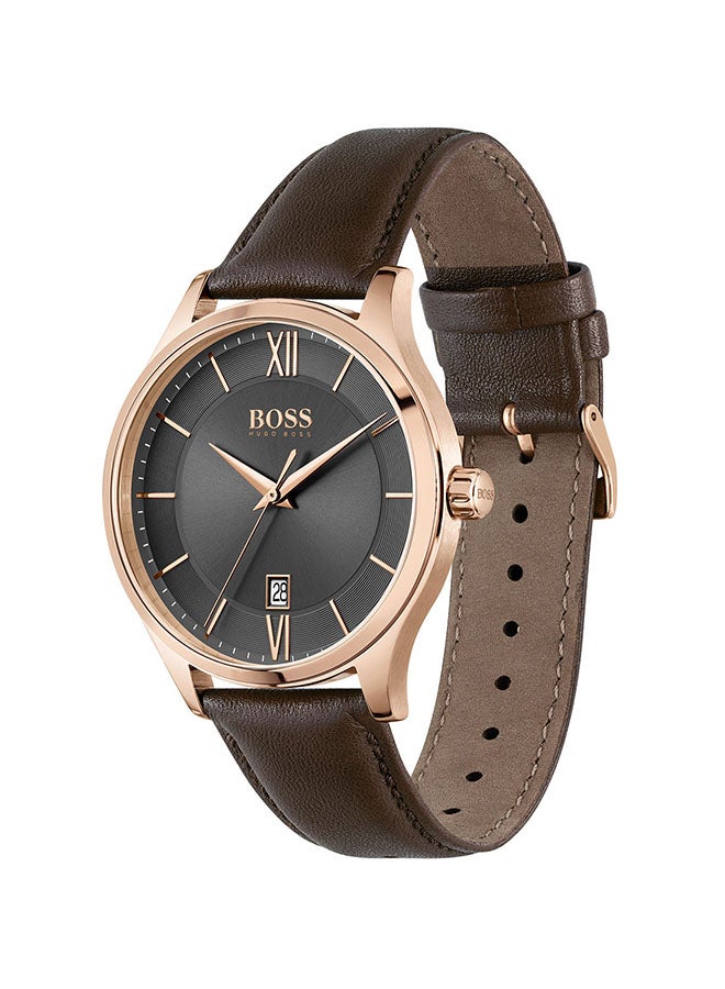 HUGO BOSS - Men's Elite  Grey Dial Watch - 1513894 - Image 1