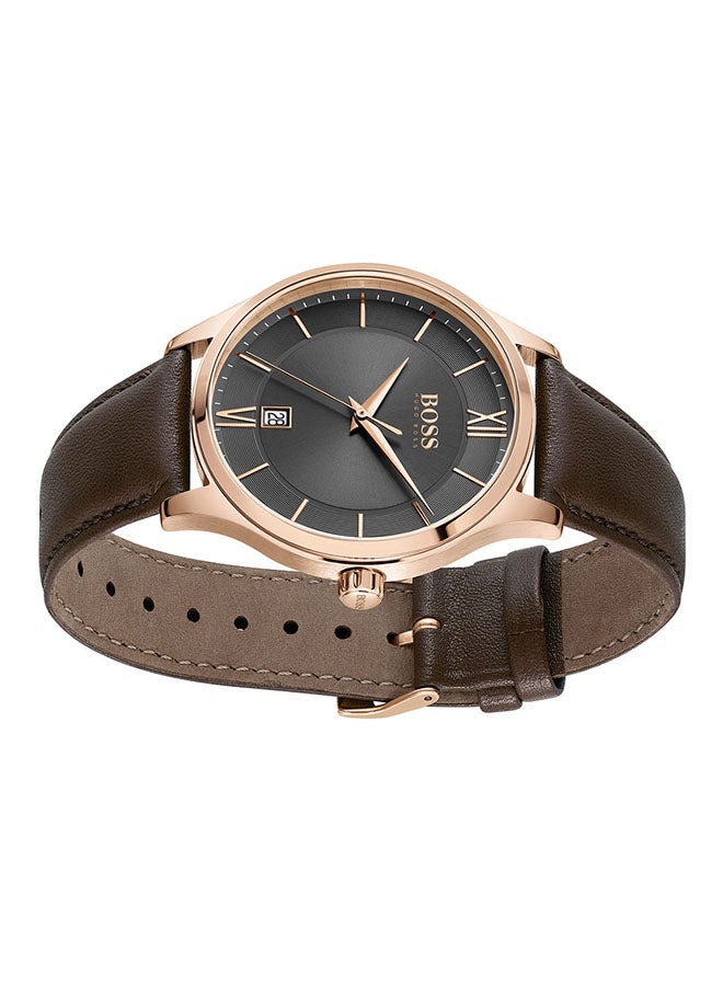 HUGO BOSS - Men's Elite  Grey Dial Watch - 1513894 - Image 1