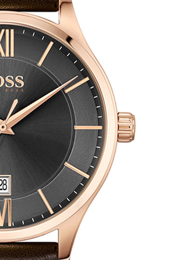 HUGO BOSS - Men's Elite  Grey Dial Watch - 1513894 - Image 1