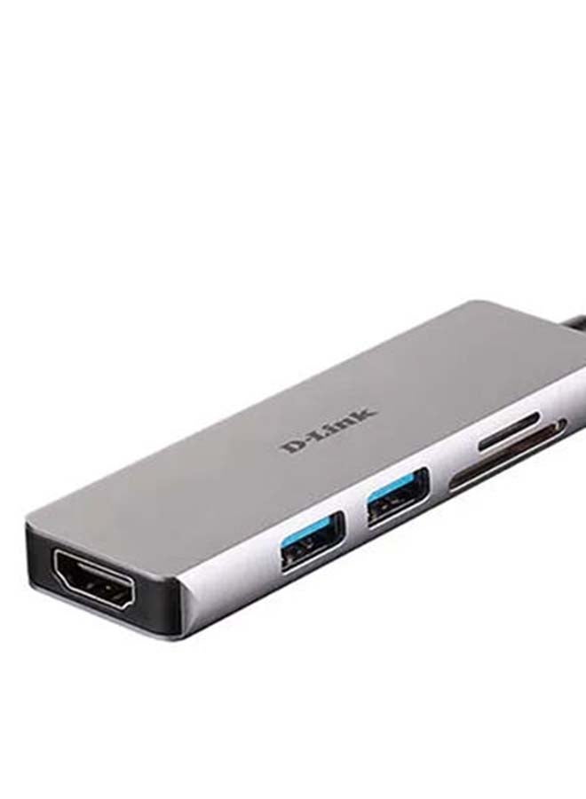 D-Link 5-in-1 USB-C Hub with HDMI And SD/microSD Card Reader grey  - Image 4