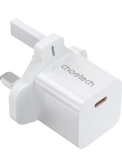CHOETECH USB Type-C PD 20W Wall Charger For iPhone12/13 Series White  - Image 1