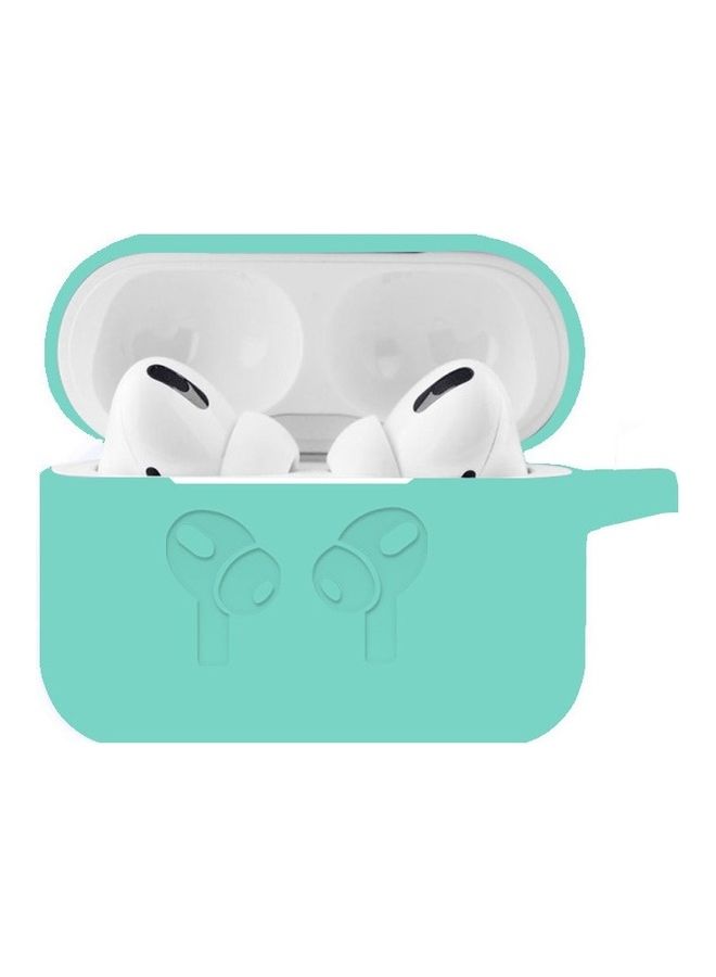 AirPods Pro 2 Case Soft Silicone Cover Shockproof Skin with Keychain Carabiner Compatible with Apple AirPods Pro 2nd Generation 2022 Case Mint Green