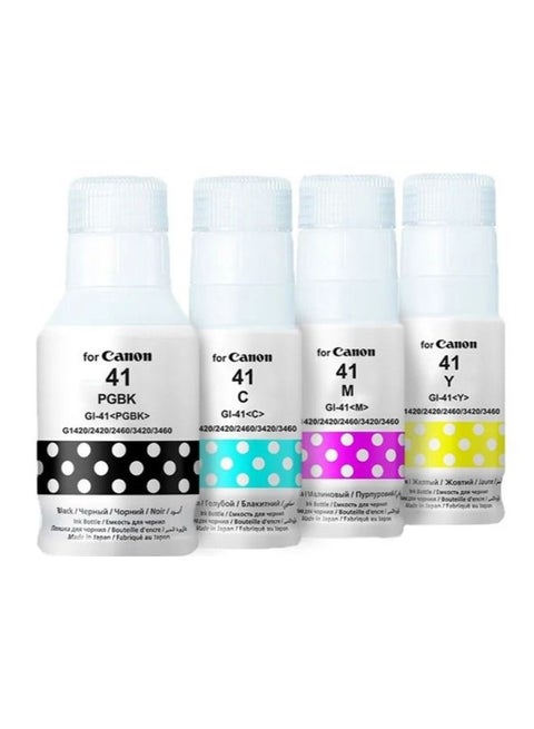 GI-41 All Colors Bottle Ink Cartridge Pack Of 4 Multicolour