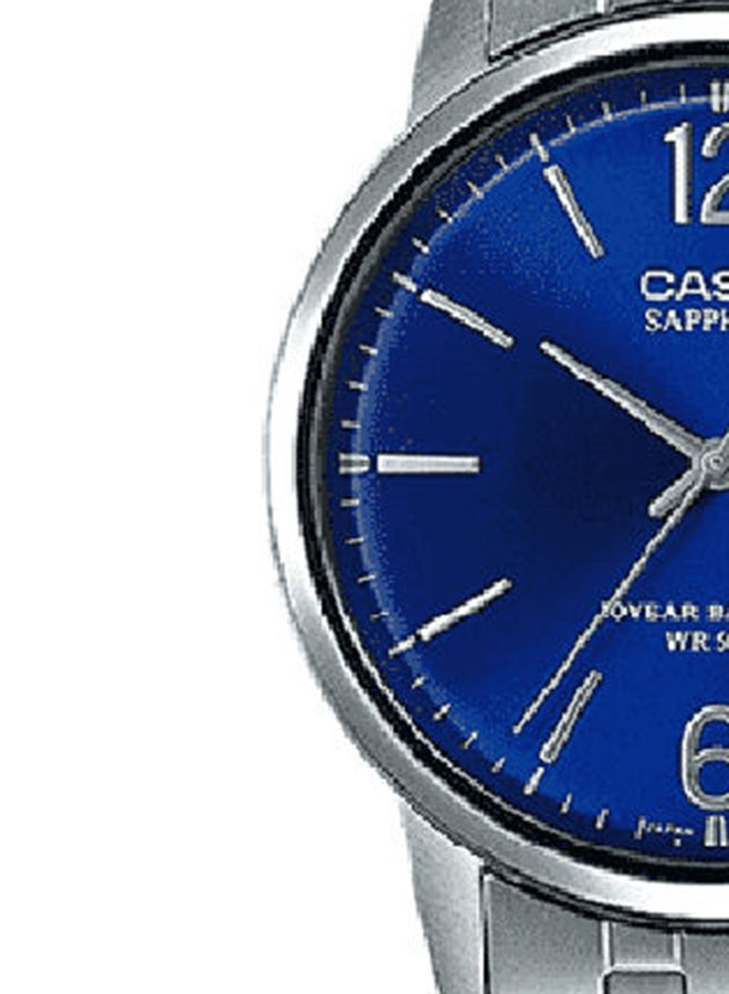 CASIO Men's Analog  Blue Dial Stainless Steel Band Sapphire crystal MTS-110D-2AVDF  - Image 5