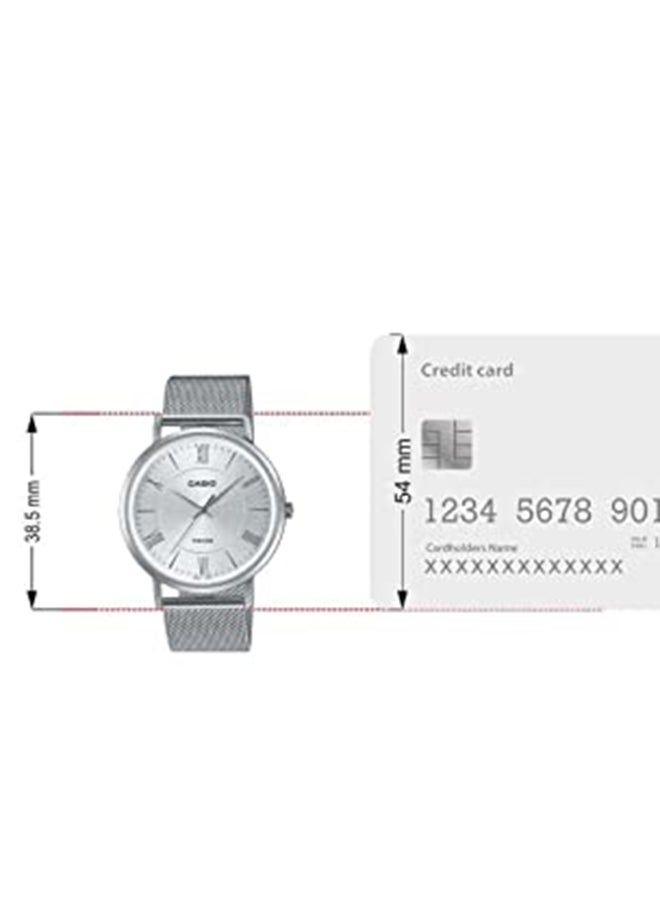 كاسيو ساعة دريس بعقارب وسوار شبكي للرجال - Image 4