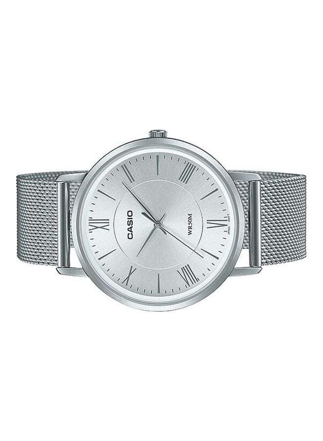 كاسيو ساعة دريس بعقارب وسوار شبكي للرجال - Image 1