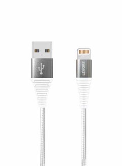 6FT Nylon Braided USB A to Lightning Cable White