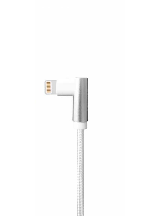 6FT Nylon Braided USB A to Lightning Cable White