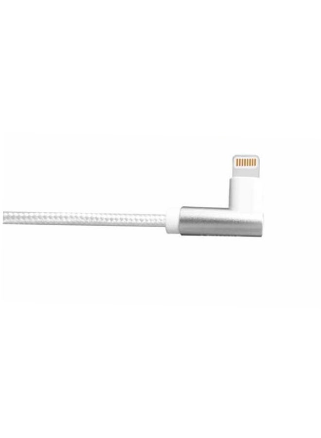 6FT Nylon Braided USB A to Lightning Cable White