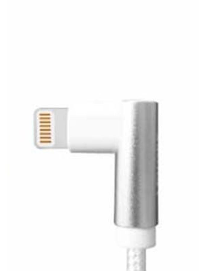 6FT Nylon Braided USB A to Lightning Cable White