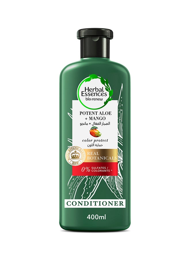 Herbal Essences - Color Protect Sulfate Free Potent Aloe Vera And Mango Natural Conditioner For Dry Hair 400ml - Image 1