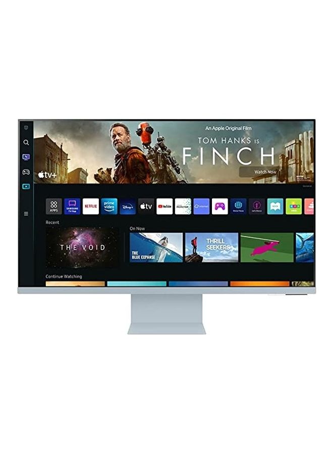 Samsung - M8 Series 32-Inch 4K UHD Smart Monitor And Streaming TV with Slim-fit Webcam for PC-Less Experience, Netflix, HBO, Prime VOD, & More, Apple Airplay, WiFi, BT, Built-in Speakers blue - Image 1