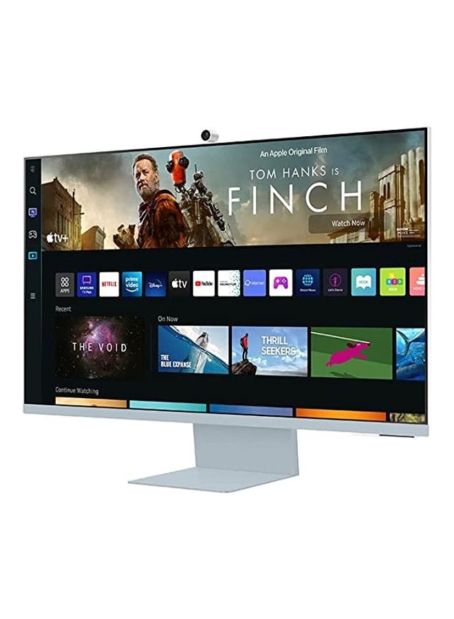 Samsung - M8 Series 32-Inch 4K UHD Smart Monitor And Streaming TV with Slim-fit Webcam for PC-Less Experience, Netflix, HBO, Prime VOD, & More, Apple Airplay, WiFi, BT, Built-in Speakers blue - Image 1