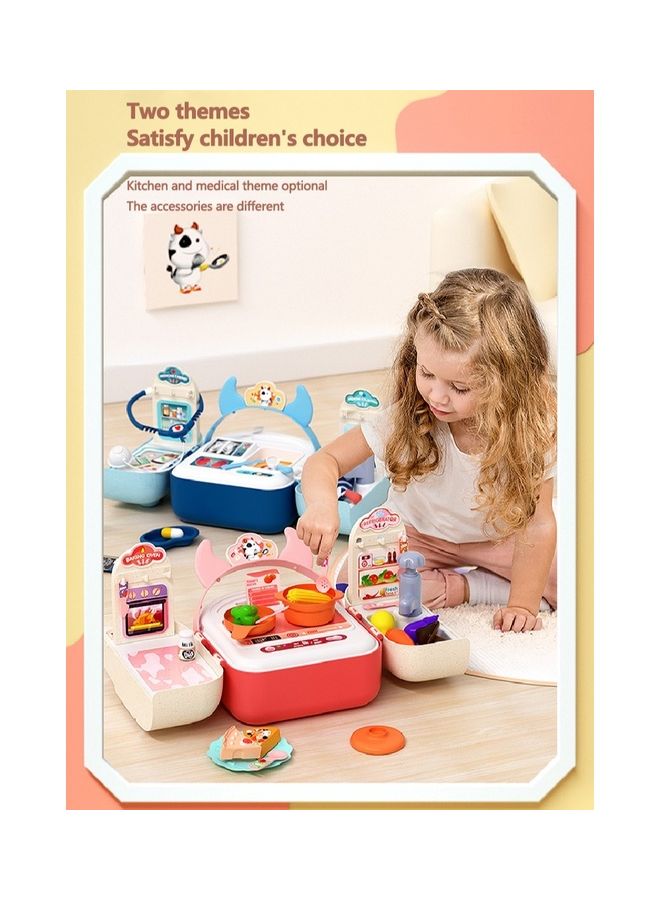 Kidle Kids Pretend Kitchen Playset Pots And Pans Sets Toy Kit Accessories For Toddlers Preschoolers Multifunctional Backpack With Straps - Image 3