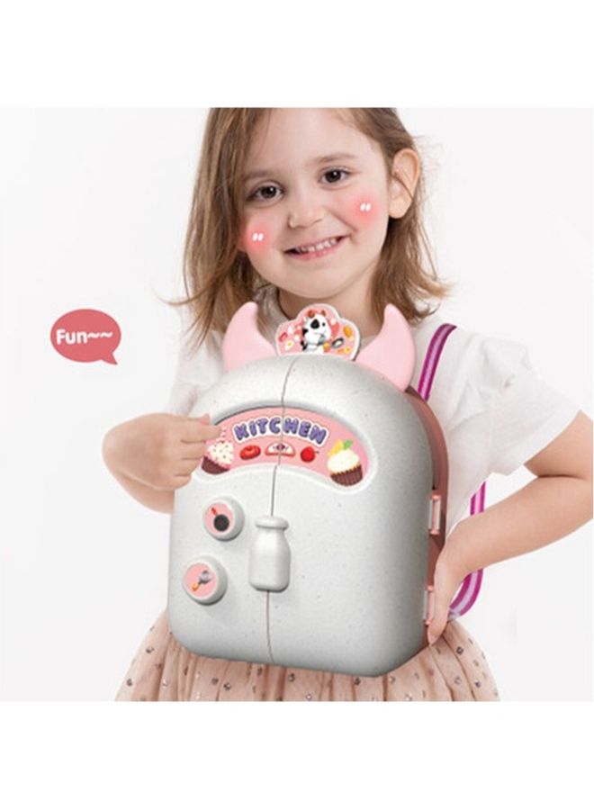 Kidle Kids Pretend Kitchen Playset Pots And Pans Sets Toy Kit Accessories For Toddlers Preschoolers Multifunctional Backpack With Straps - Image 5