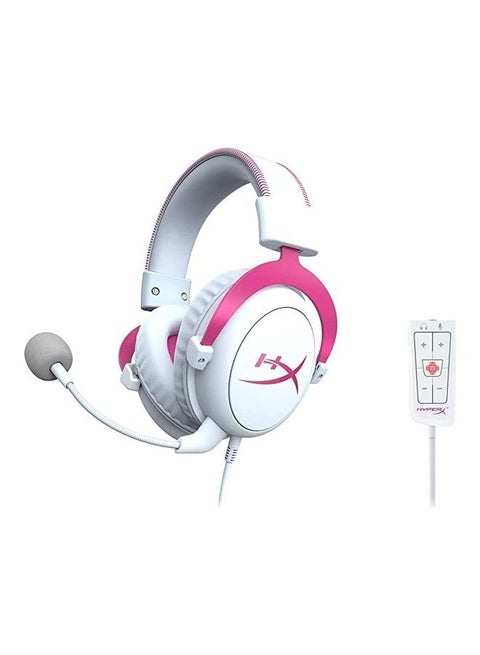 Cloud II Gaming Headset 7.1 Virtual Surround Sound Memory Foam Ear Pads Durable Aluminum Frame Detachable Microphone Works With PC PS5 PS4
