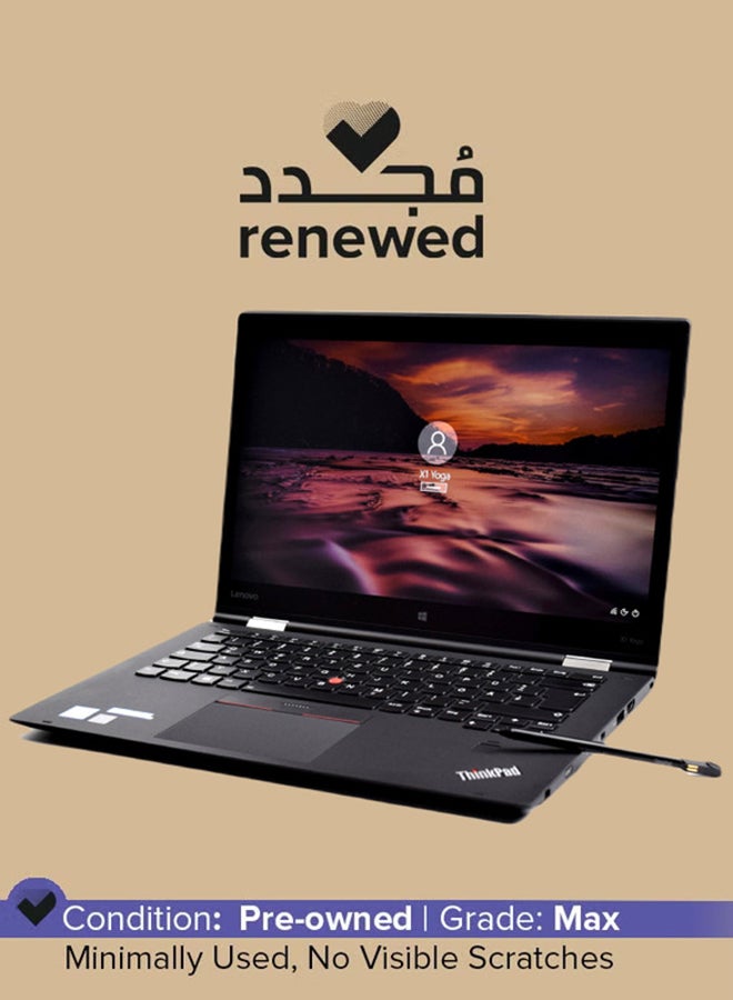 Lenovo - Renewed - X1 Yoga 2 In 1 Laptop With Pen With 14-Inch Display,Intel Core i5/8GB DDR4 RAM/256GB SSD/6th Gen/USB/WIndows 10 Pro English Black - Image 1