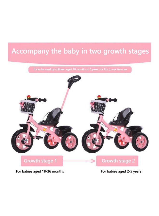 Kidle - 2 In 1 Toddler Bike With Parent Steering Push Handle Foldable Kids Tricycle With Removable Pedals Height Trolley Large Light Riding Trolley 53x74x85cm - Image 1