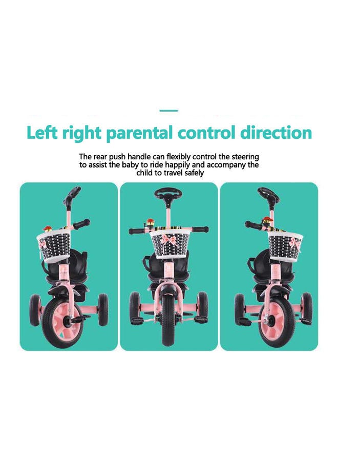 Kidle - 2 In 1 Toddler Bike With Parent Steering Push Handle Foldable Kids Tricycle With Removable Pedals Height Trolley Large Light Riding Trolley 53x74x85cm - Image 1