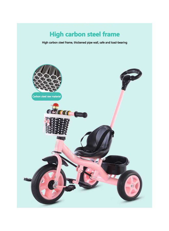 Kidle - 2 In 1 Toddler Bike With Parent Steering Push Handle Foldable Kids Tricycle With Removable Pedals Height Trolley Large Light Riding Trolley 53x74x85cm - Image 1