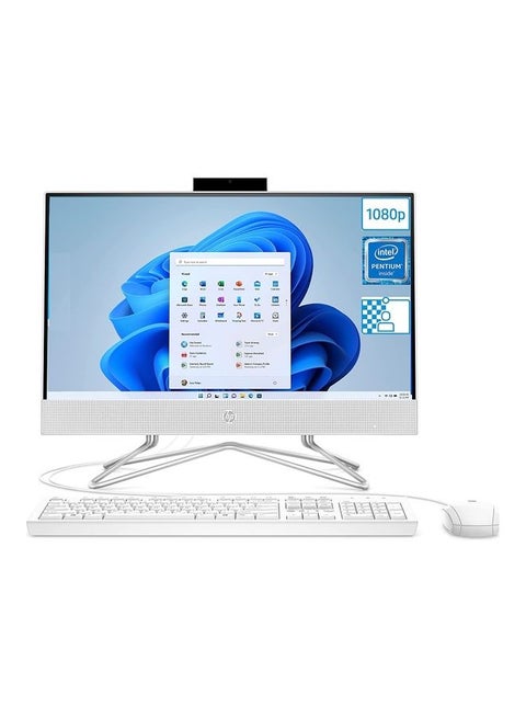200 G4 (295C8EA) AIO Desktop With 21.5-Inch Display, Core i3-10110U Processor/8GB RAM/512GB SSD/Intel UHD Graphics/Windows 11 Home English/Arabic White