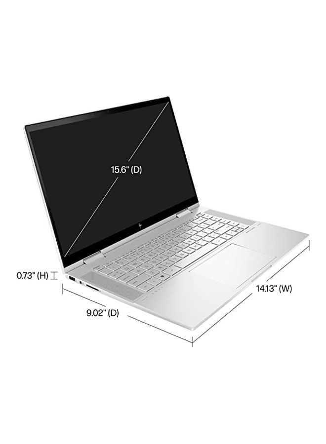 HP - Envy x360 Convertible 2-In-1 (Upgraded Version) Laptop With 15.6-Inch Display, Core i7-1255U Processor/32GB RAM/1TB SSD/Intel Iris XE Graphics/Windows 11 Pro English/Arabic Natural silver - Image 1
