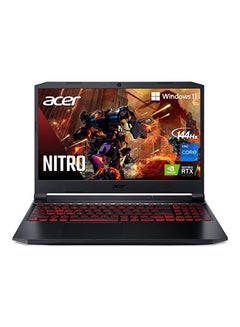 Nitro 5 AN515-57-79TD Gaming Laptop With 15.6-Inch Display, Core i7-11800H Processor/8GB RAM/512GB SSD/4GB NVIDIA GeForce RTX 3050 Ti Graphics Card/Windows 11 Home English Black
