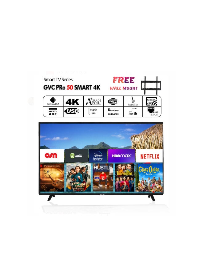 gvc pro 50-Inch Smart TV 4K LD-50TVUS Black  - Image 1