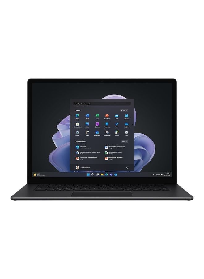 Microsoft - Surface Laptop 5 With 13.5-Inch PixelSense Display, 12th Gen Intel Core i5-1235U Processor / 8GB RAM / 512GB SSD / Intel Iris Xe Graphics / English/Arabic Matte Black - Image 1