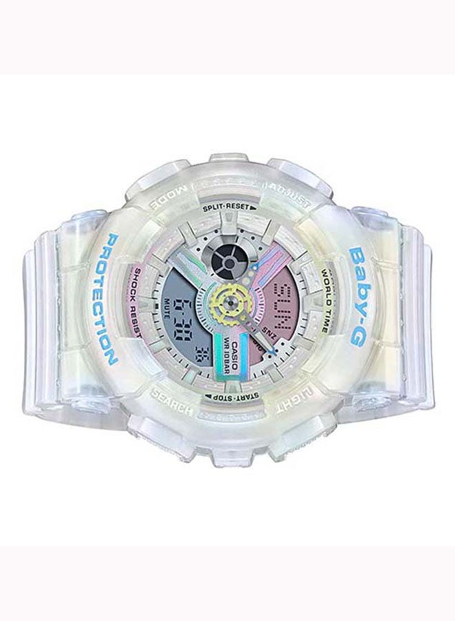 كاسيو ساعة يد رقمية وبعقارب بتصميم دائري طراز BA-110PL-7A2DR للنساء - Image 2