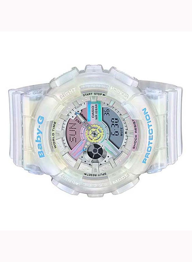 كاسيو ساعة يد رقمية وبعقارب بتصميم دائري طراز BA-110PL-7A2DR للنساء - Image 3