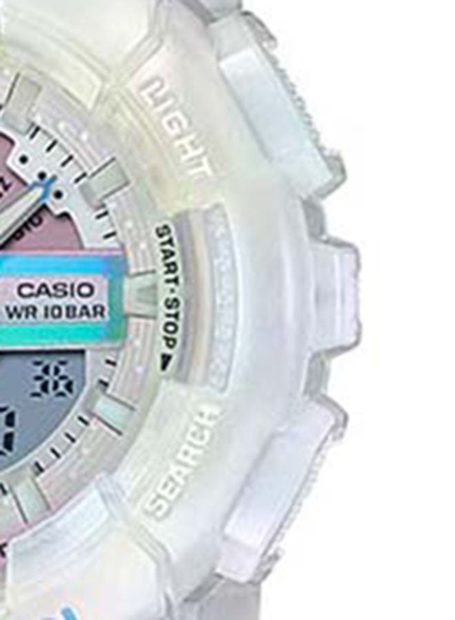 كاسيو ساعة يد رقمية وبعقارب بتصميم دائري طراز BA-110PL-7A2DR للنساء - Image 4