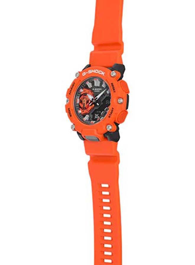 كاسيو ساعة يد رقمية وبعقارب بتصميم دائري طراز GA-2200M-4ADR - 50 مم - لون برتقالي - Image 3