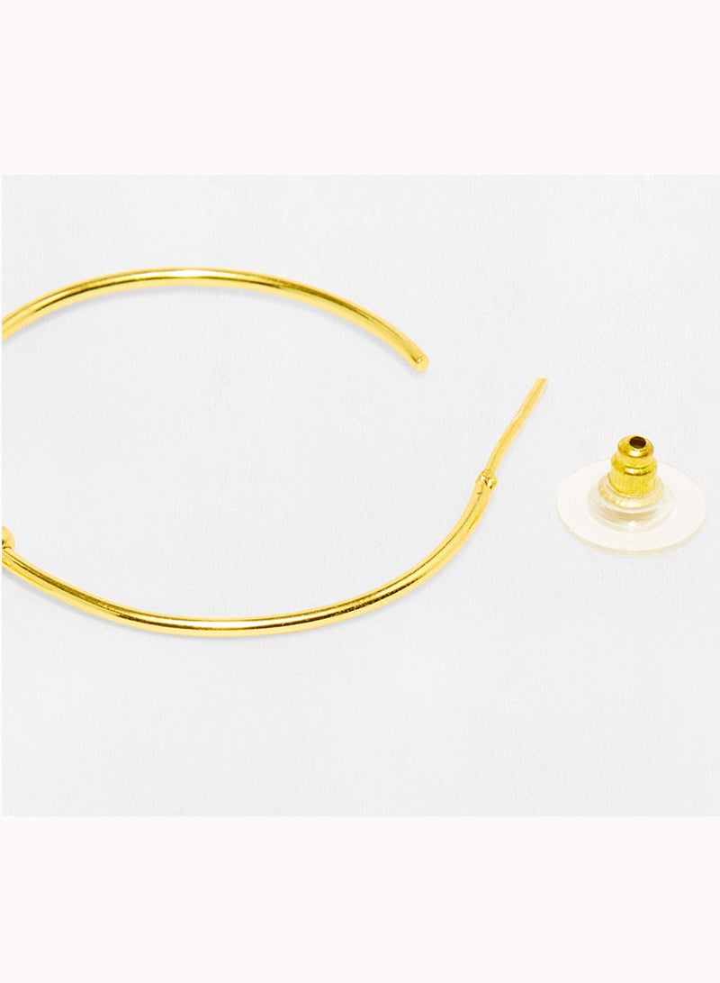 Pipa Bella - Gold Plated Evil Eye Hoop Earrings - Image 1