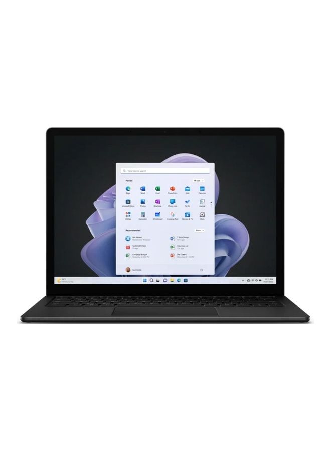 Microsoft - Surface Laptop 5 With 13.5-Inch PixelSense Display, 12th Gen Intel Core i7-1255U Processor / 16GB RAM / 512GB SSD / Intel Iris Xe Graphics / English/Arabic Matte Black - Image 1