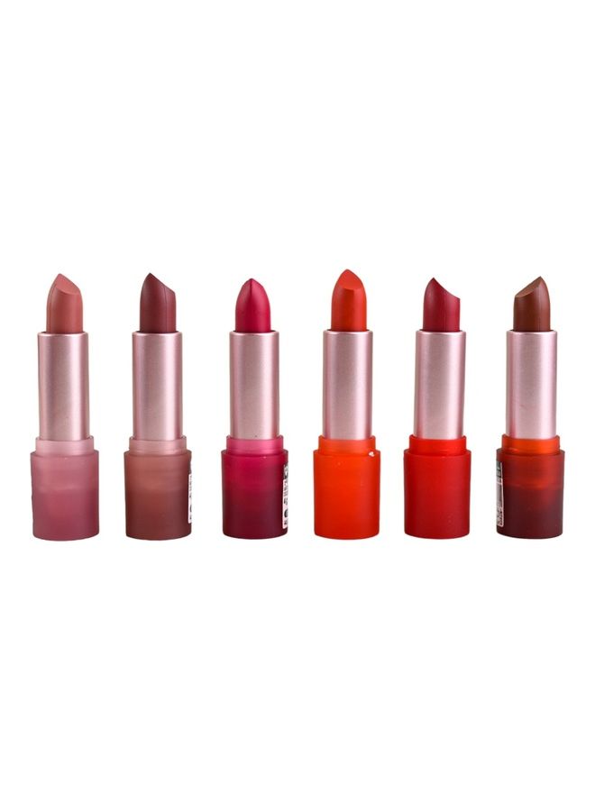 Pack Of 6 Matte Shade Lipstick Multicolour