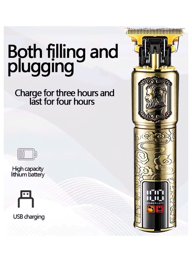 كيمي Professional Electric Hair Clipper LCD Display Rest Of The Time Gold  - Image 4
