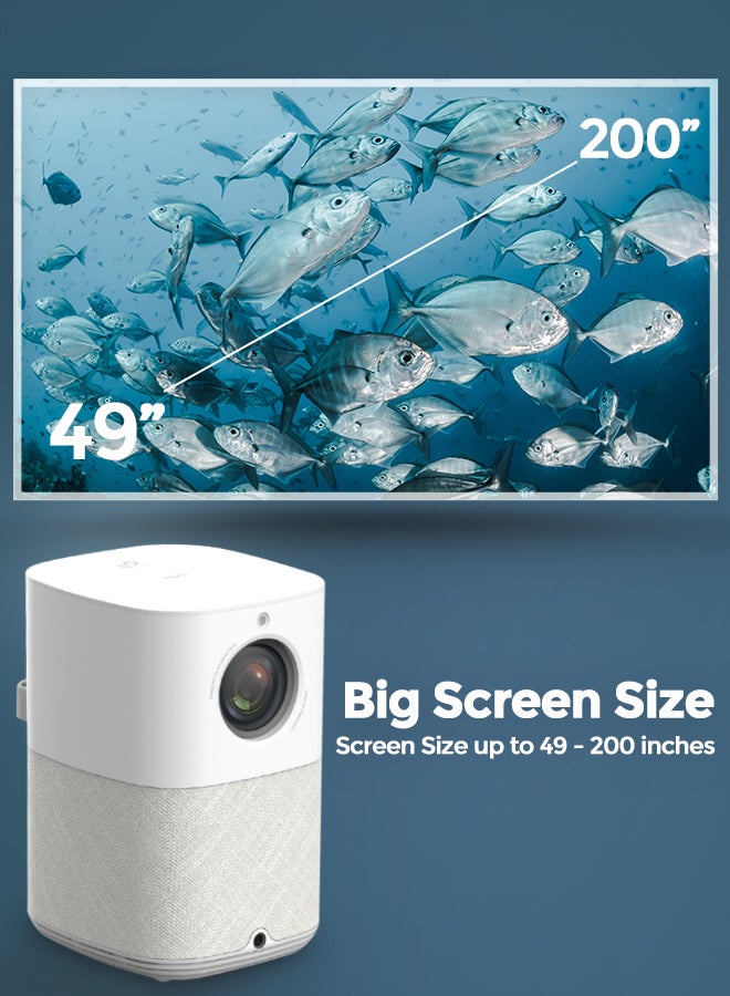 Android 9.0 Tv 300 Ansi/Screen Size Upto 200 Inch Native 1080P Full Hd Mobile Mirroring Downlaod App Bluetooth Wifi Home Theater Outdoor Video Gaming Projector PROJ-WO-72-AN White - v1673508441/N53368478A_4