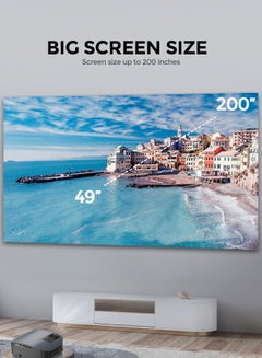 Wownect Android 9.0 Led Tv 300 Ansi/Screen Size Upto 200 Inch Native 1080P Mobile Mirroring Downlaod Apps Wifi Bluetooth Home Theater Outdoor Video Projector PROJ-WO-74-AN Black  - Image 4